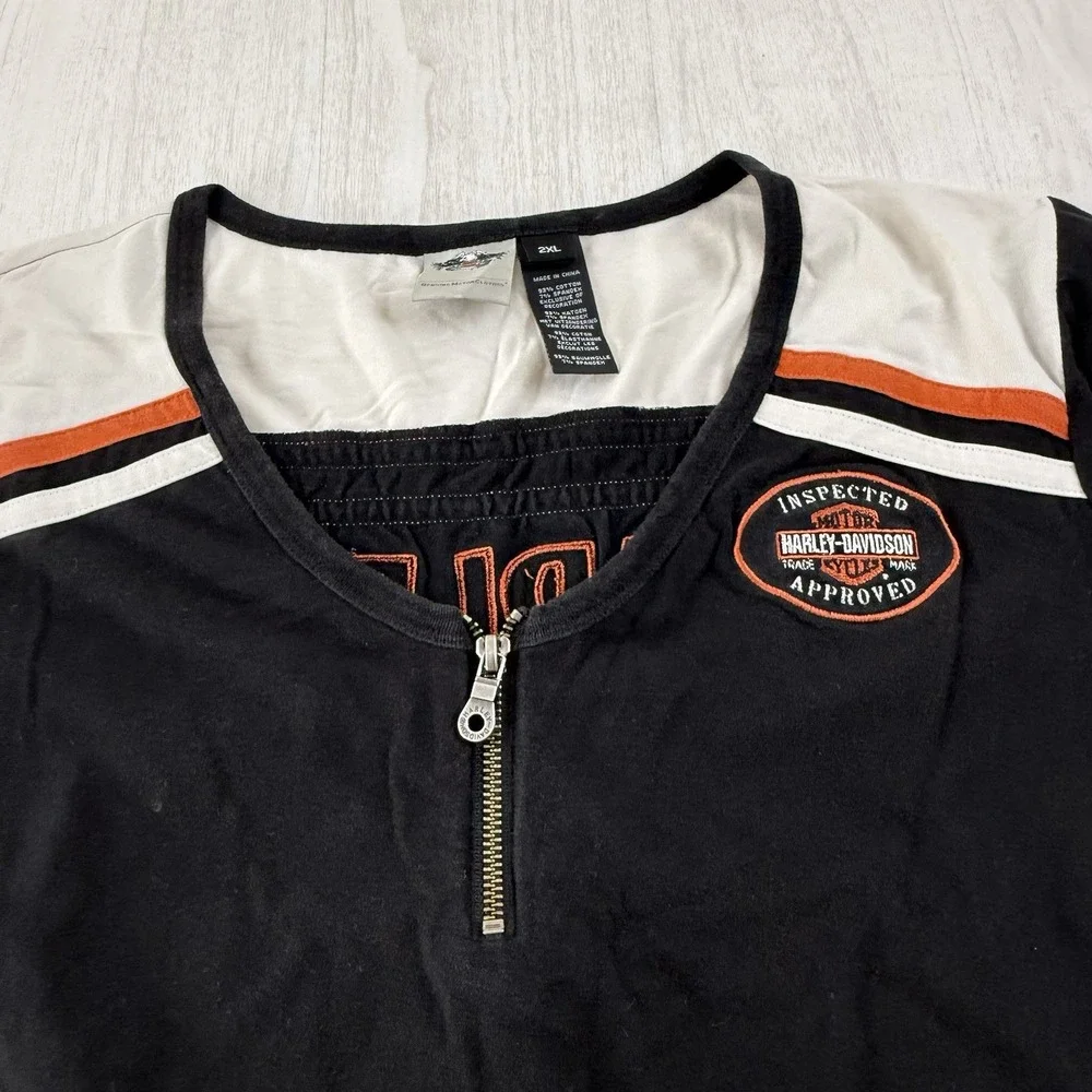 Harley Davidson Women's T Shirt Jersey Embroidered Sz XL - 2XL Bike Motorcycle